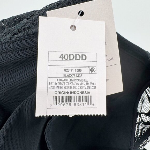 NEW Auden Sublime Lace Plunge Push Up Bra - Black - Picture 14 of 15